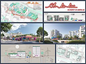 Outside and indoor plans of the winning project