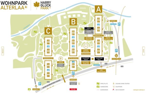 General plan of Alt Erlaa residential park