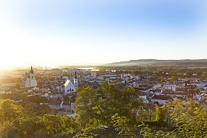 Luftaufnahme der Stadt Krems